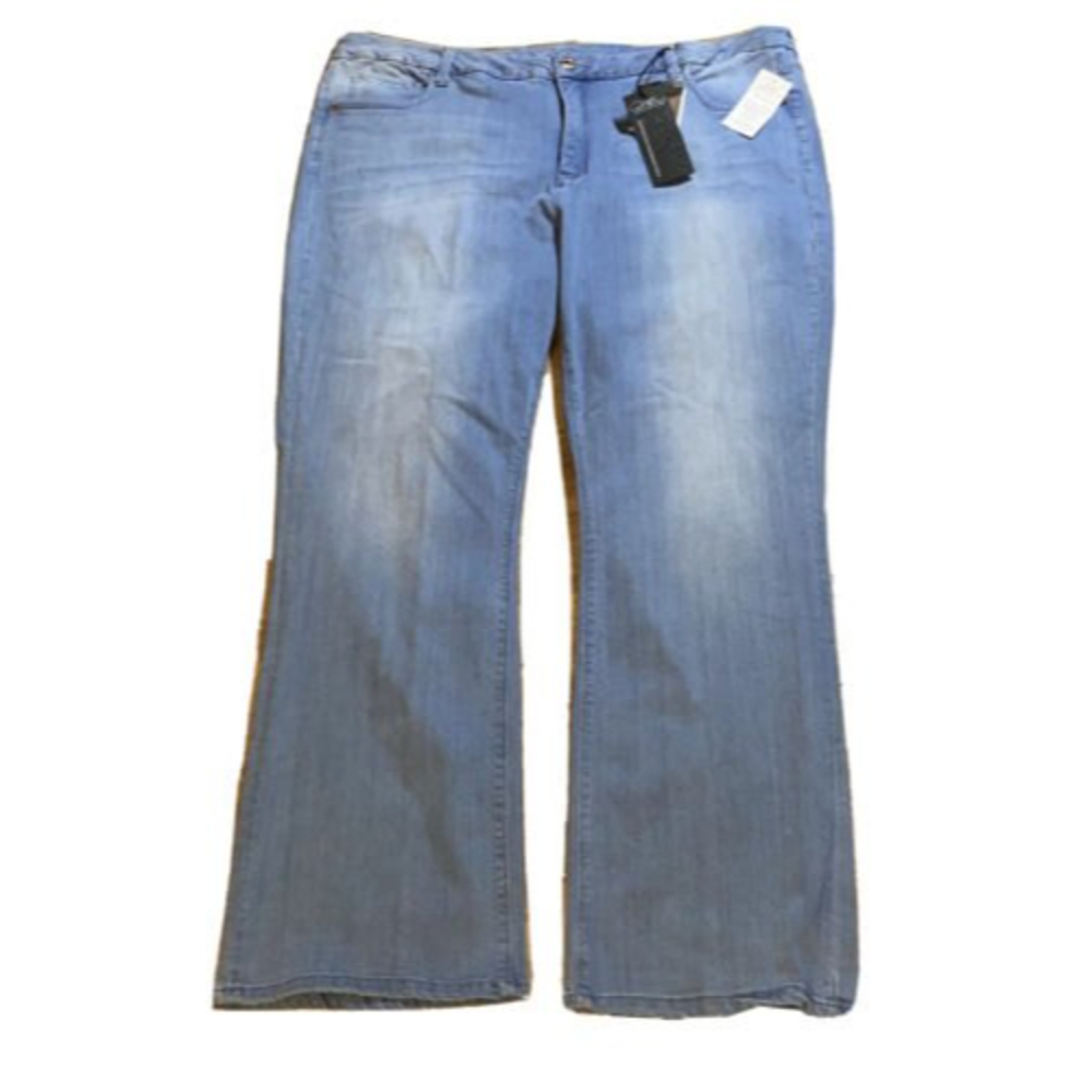 DIANE GILMAN Women's Forever Lux Denim Jeans Slim Boot Plus Size 26W Slimming